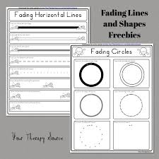 pre writing shapes and lines freebie your therapy source