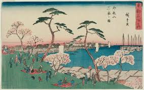 Utagawa Hiroshige Japanese Four Seasons Print Wall Art Black Bamboo Framed  | Ebay