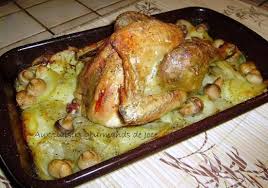 Pintade Au Four Aux Pommes De Terre Et Champignons Pintade Recette Recette Pintade Au Four Recette Cuisse Poulet
