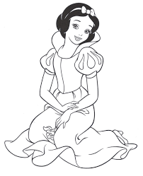 Princess Snow White Was Sitting Very Cute Coloring Pages Snow White Coloring Pages Princess Coloring Pages Cartoon Coloring Pages