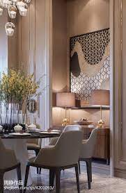 别墅样板房混搭餐厅边柜装修效果图 luxury dinning room dining room spaces home decor