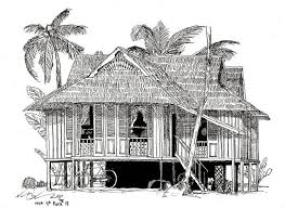 Dindingnya trbuat dari beton dan lantainya dari keramik motif batu alam. Rumah Kampung Malaysia By Nadiah Najib