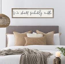 Bedroom Decor We Should Probably Cuddle Wood Sign Etsy In 2020 Wall Decor Bedroom Farmhouse Bedroom Decor Bedroom Diy