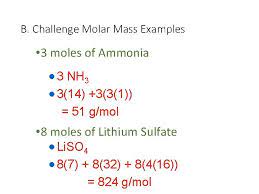 So, in 1 mol of h2so4 there are 4 mol of oxygen. Ch 3 7 The Mole I Molar Conversions