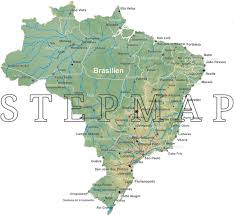 Angrenzende länder sind französisch guayana, suriname, guyana, venezuela, kolumbien, peru, bolivien, paraguay, argentinien und uruguay. Stepmap Landkarte Brasilien Mit Relief Inkl Hauptstadt Landeshauptstadte Gebietsgrenzen Gebietsnamen Hauptverkehrswege Und Gewasser