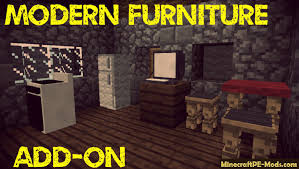Tables, chairs, benches, fountains, wardrobes, and much more is now available in the game. Modern Furniture Add On For Minecraft Pe Ios 1 18 0 1 17 40 Download