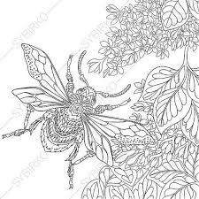 Coloring Page For Adults Digital Coloring Page Bumble Bee Etsy Coloring Pages Coloring Books Animal Coloring Books