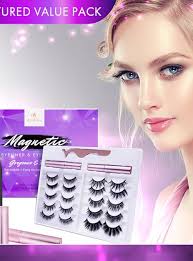 Amazon.com: Arishine 3D 5D Magnetic Eyelashes with Eyeliner Kit, 10-Pair  Reusable Natural Magnetic Lashes, 2 Pair Fluffy magnetic Eyelashes, 2 Tubes  of Magnetic Eyeliner with Scissors Tweezers & Mirror Case : Beauty