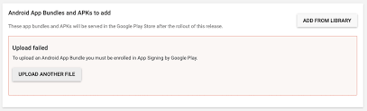 Upload at least two screenshots. To Upload An Android App Bundle You Must Be Enrolled In App Signing By Google Play Dotnetco De