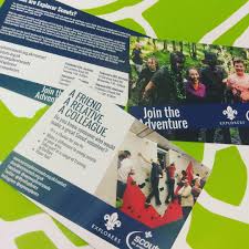 Another Recent Design And Print Job For The Local Explorer Scouts Two Different Postcard Designs One Of Them Double Sided One Of The Many Flyer Jobs We Have