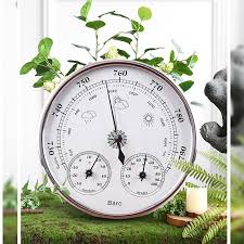 Wall mounted weather station with thermometer hygrometer and barometer. Practical Barometer Thermometer Hygrometer 3 In 1 Temperature Humidity Gauge Indicator Wall Hanging Weather Station Buy At A Low Prices On Joom E Commerce Platform