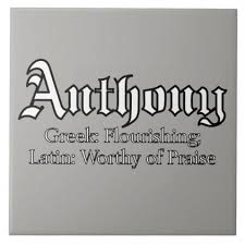Anthony Meaning Tile Zazzle Com In 2020 Anthony Meaning Names With Meaning Baby Boy Names