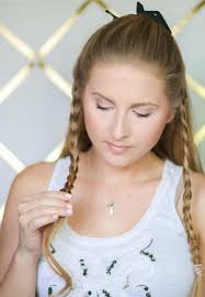 During the summer, having hair away from your face is a bonus. Easy Braided Headband Hair Tutorial Ashley Brooke