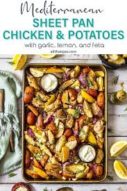 Sheet Pan Mediterranean Herb Chicken And Potatoes All That S Jas Recipe Mediterranean Chicken Recipes Sheet Pan Recipes Oven Chicken Recipes