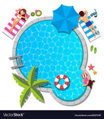 Young Family Relaxing At Swimming Pool For Summer Vector Image On Vectorstock Swimming Pools Pool Young Family