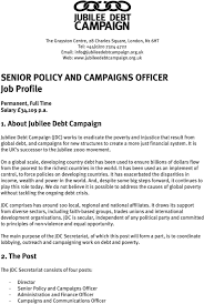 Not sure what skills you'll need for this opportunity? Senior Policy And Campaigns Officer Job Profile Pdf Free Download