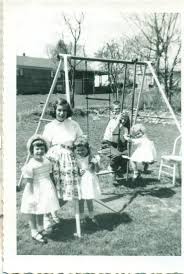 1950 S Black And White Family Photos 1950s Girls Playing On Swingset Backyard Swings Easter Dress Etsy In 2020 Vintage Photographs Photo Vintage Photography