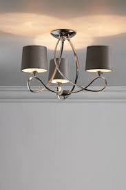 Next Ribbon Flush Fitting Chrome In 2020 Ceiling Lights Uk Ceiling Lights Flush Chandelier