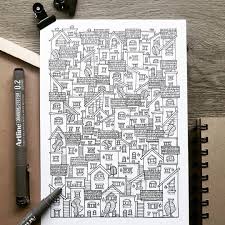 The City Buildings In The Distance Are Holding Up The Sky It Seems Inksketch Inksketches Doodles Arts Doodle Art Designs Sketch Book Pen Art Drawings