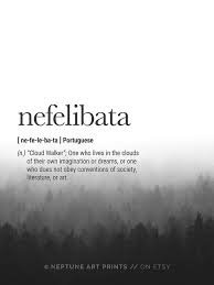 Nefelibata Definition Prints Digital Download Instant Download Definition Print Modern Home Decor Travel Posters Digital Typography Art Weird Words Unusual Words Rare Words