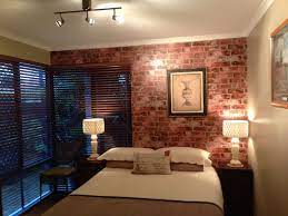 Wallpaper in shades of white and gray. Rustic Brick Wallpaper In Bedroom Rustic Bedroom Perth By Total Wallcovering Houzz