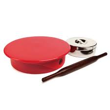 Rotito Rolling Board Set Red Gitadini Stainless Steel Containers Chapati Rolls