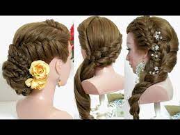 Braided Bridal Updo Wedding Prom Hairstyle For Long Hair Tutorial Youtube Simple Prom Hair Long Hair Tutorial Hair Styles