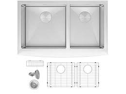 zuhne stainless steel double basin