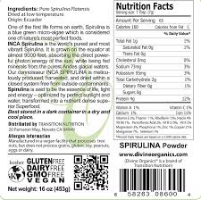 buy transition nutrition 16 oz spirulina powder inca raw