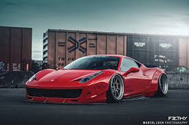 Amazing Red Liberty Walk Ferrari 458 Italia Front Side Gallery Liberty Walk Ferrari Sports Car Wallpaper Ferrari 458