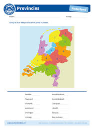 Zoek Het Goede Nummer Bij De Provincie Junior Einstein Met Dit Werkblad Leer Je De Nederlandse Provincies Vinden Op De Kaart Einstein Nederland Werkbladen