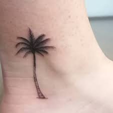 Small black tree palm tree tattoos. Tiny Palm Tree Tattoo By Petit Potam