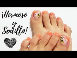 Ver más ideas sobre manicura de uñas, manicura, manicura para uñas cortas. Unas De Los Pies Decoradas Facil Color Naranja 2020 Youtube