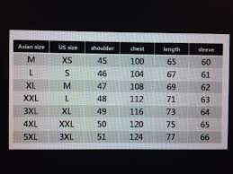 Asian Size Chart To Us Size Chart Pin On Break Free