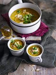Red Lentil Sweet Potato Coconut Soup Vegetables Recipes Jamie Magazine Recipe Vegetable Recipes Delicious Soup Recipes Coconut Soup