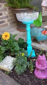 Diy Bird Bath And Feeder Diy Up Cycled Bird Bath Or Feeder I Made Out Of An Old Candlestick And Crystal Bowl Diy Bird Bath Bird Bath Crystal Dishes