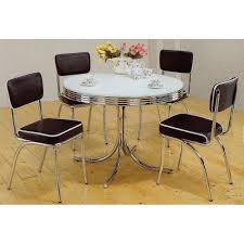 Retro Dining Set 5pc Table Chairs Kitchen Set Dinette Bistro Antique Vintage New Retro Kitchen Tables Dinette Dining Room Sets