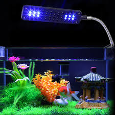 48 Led Clip Aquarium Light For Fish Tanks White Blue Color Lighting Walmart Com Walmart Com