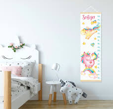 Unicorn Growth Chart Personalized Growth Chart Girl Height
