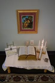 Prayer Table Home Altar Catechesis Church Decor