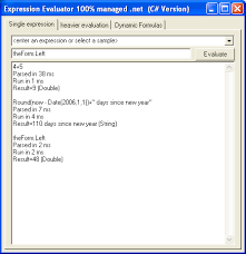 The Expression Evaluator Revisited Eval Function In 100 Managed Net Codeproject