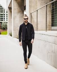 Try teaming a black pea coat with grey skinny jeans to look classy but not… Chelsea Boots With Skinny Jeans Outfits For Men 748 Ideas Outfits Lookastic