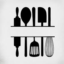 Silhouette clip art silhouette projects free silhouette free clipart images basic tools scan and cut black n white images cricut vinyl woodworking hand tools. Split Kitchen Utensils Svg Cut Files For Cricut Silhouette Etsy