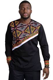 Black And White African Print Shirt Toghu Bamenda Men African Print Shirt Black Red White African Men Fashion African Print Shirt African Shirts For Men