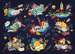 Úselos para diseñar sus artículos, perfiles en redes sociales, o para. Ilustracion De Dibujos Animados Del Espacio Luna Planeta Cohete Tierra Cosmonauta Cometa Universo Clasificacion Via Lactea Abstracto Ilustraciones Vectoriales Clip Art Vectorizado Libre De Derechos Image 53171173