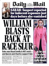 List rules vote up the headlines from which the queen needs saving. Daily Mail Front Page 12th Of March 2021 Tomorrow S Papers Today