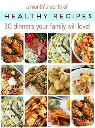A Month S Worth Of Healthy Dinner Recipes Healthy Menu Healthy Family Meals Healthy