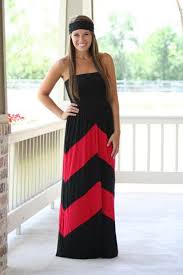 Black And Red Chevron Gameday Maxi Dress Chevron Dress Maxi Women Clothing Boutique Maxi Dress