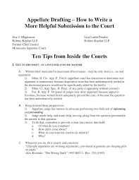 How to write an appellate brief. Https Www Robinskaplan Com Media Pdfs Appellate Drafting How To Write A More Helpful Submission Pdf