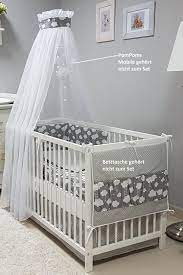 Ein kopfschutz schützt ihr baby vor dem ankanten. Babymajawelt Baby Bett Set Big Dream 5tlg Bett Set 100x135 Voile Grau Babymajawelt Bewusst Modern